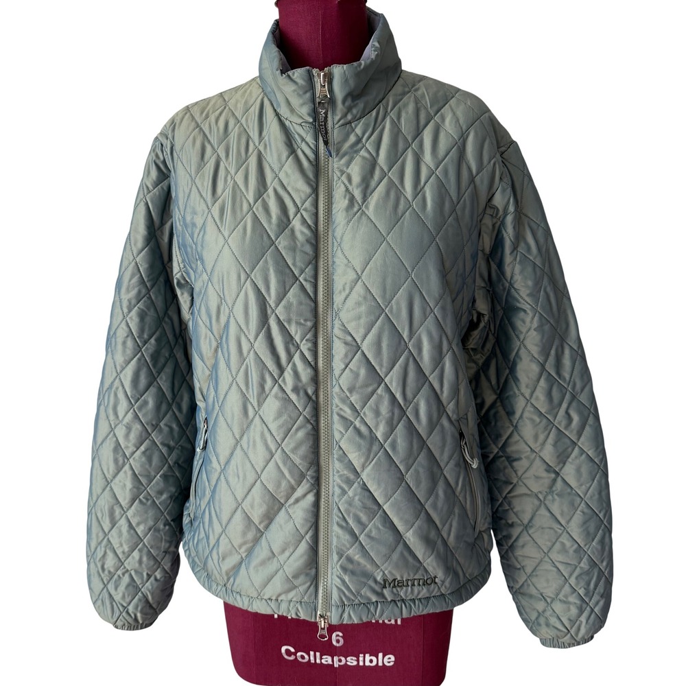 Marmot Womens Jacket Caleb Primaloft Quilted Iridescent Green Large‎